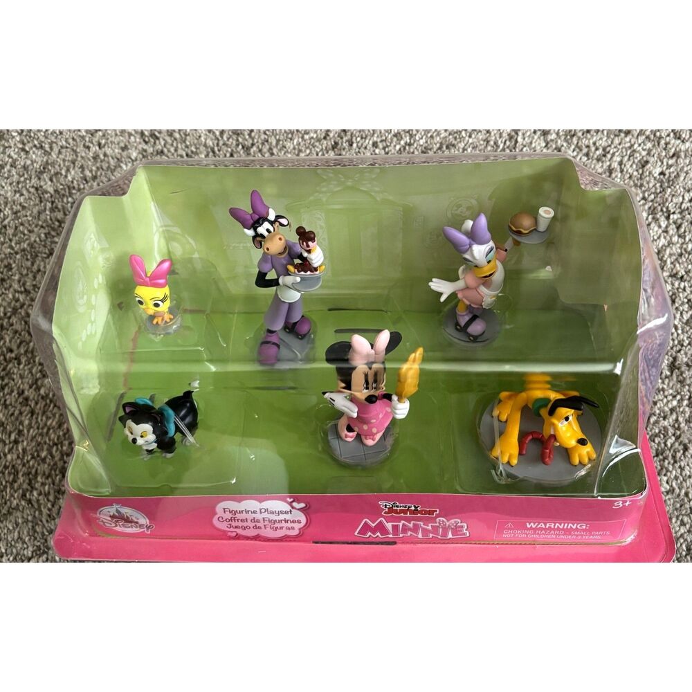 Disney Junior Minnie Mouse Figurine Playset Daisy Pluto Figaro Chick New